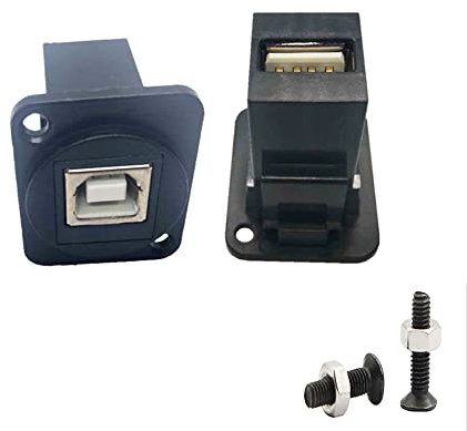 SHANFEILU USB 2.0 D Connettore Montaggio a Pannello Adattatore USB B a A Presa Senza Saldatura Femmina a Femmina Trasferimento Dati per Audio Video Rete Optoelettronica