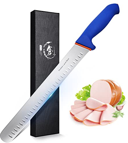 DRAGON RIOT Premium Slicing Brisket Knife 12 inch Slicer Knife for Meat Cutting - Stainless and Sharp BBQ Grill Roast Turkey Carving Knife Gift for Men&Women