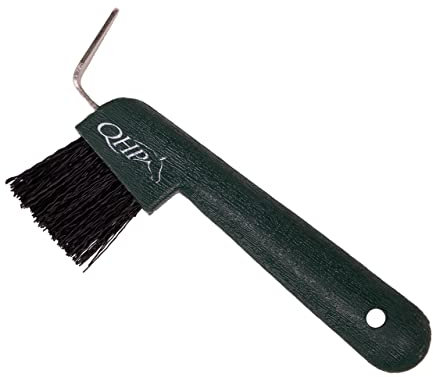 QHP Hufkratzer Color mit Bürste (olivgrün)