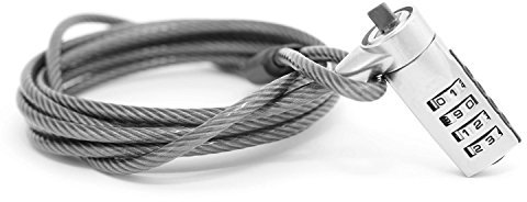 Notebook Laptop Combination Lock Anti-Theft with 1 m Robust Steel Cable Diameter 3 mm