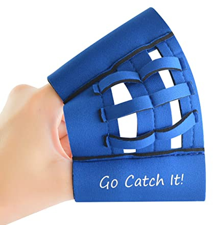 Webglove Training Glove for Youth and Adults Breathable and Durable Works for Golf-Sized Practice Balls Web Glove Mini Training Baseball Softball Glove Two Finger Web Glove Catcher (Blue)