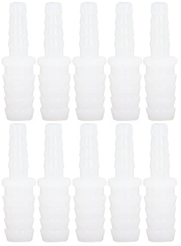Convertidor de Lengüeta de Manguera PE, 10 Piezas de 6 mm A 9/10/11/12 mm Reductor de Manguera Conector de Plástico Recto, Junta de Lengüeta Recta, para Bomba de Agua, Pecera (6mm to 10mm)