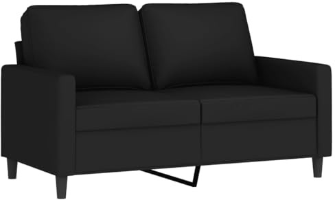 vidaXL 2-Sitzer-Sofa Schwarz 120 cm Samt