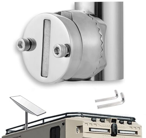 Sactulaz for Starlink Rv Ladder Mount,Starlink Rv Mount Base,StarLink Pole mounts to Clamp 1-1.25inch O,D. Rail for Car Vehicle roof Rack Yacht Marine SailingBoat Railing StarLink Gen2 Pipe Adapter