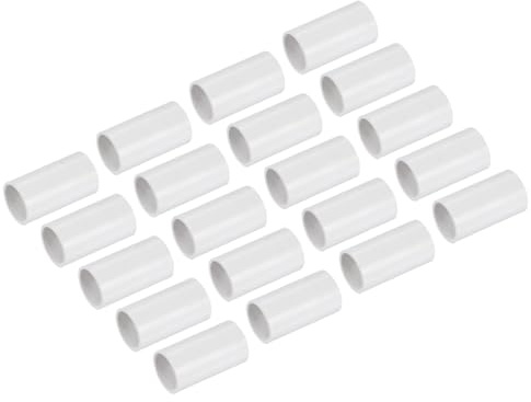 sourcing map 20 Stück PVC Rohrverbinder gerade 20mm Anschlüsse für Schlauch Elektroinstallationsrohr