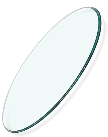 Tischplatte GehäRtetes Glas, Glastisch Tischplatte Aus GehäRtetem, Glasscheibe, Platte Glastisch, Tisch Glasplatte, Transparent Rund, für Geschäftstische, Gartentische Oder Kaffeetische ( Size : 48CM(