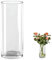 QEEYON Jarrón De Cristal Cilíndrico, 30 cm de Alto Jarrones De Cristal Grueso para Flores,Florero Cristal Arreglo Floral para Centros de Mesa, Sala de Estar, Cocina, Oficina, Boda (30 x 12 cm)