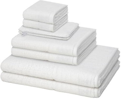 Möve for frottana - 8 teiliges Frottier-Set - Pearl (2 X Wasch- 2 X Gäste- 2 X Dusch- 2 X Handtuch im Set) - 500 g/m2 - Baumwolle - Walkfrottee - saugstark - weich und flauschig - Snow