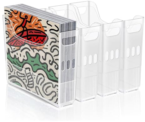 Osmond 4 Stück Papieraufbewahrung von 30,5 x 30,5 cm, Aufbewahrung von Scrapbook-Papier mit Rädern, Aufbewahrung von Scrapbooking-Papier, 12 x 12