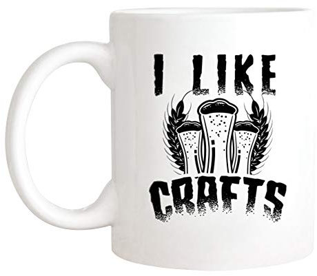 Coffee Mug Craft Beer Craft Beer Brewer Beer Brewing I Like Crafts Tea Cup Funny Work Mug Safe Personalised Mug for Work Birthday Men Women 330ML