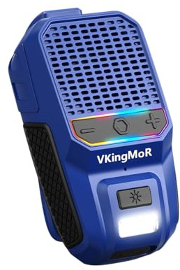 Wearable Bluetooth Speaker, Clip-On Portable Speaker with Built-in Mics Hands-Free Music and Calls for Hiking/Biking, Portable Bluetooth Speakers with LED Light, 15H Battery Life Speakers(Blue) | Hands-Free Music and Calls for Hiking/Biking, Portable Small Speaker with LED Light, 15H Battery Life ,IPX6 Waterproof