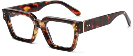 YAMEIZE Occhiali Rettangolari Luce blu per - Donne e Uomo Occhiali Anti Luce Blu Classici Quadrati a Luce Blu da computer