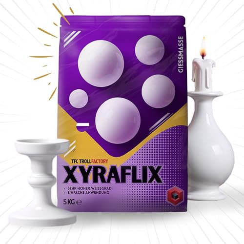 TFC Xyraflix Gießmasse weiß 3:1 – 5 kg - Premium Gips für Kunst, Handwerk & Modellbau – Ideal für detailreiche Abgüsse – Made in Germany