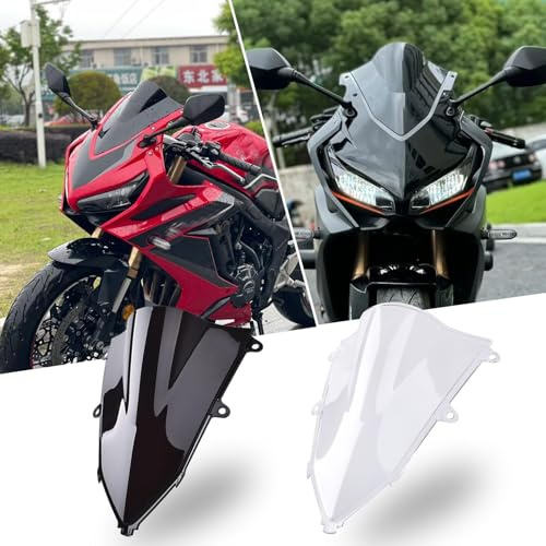 SHINKXMT Motorcycle Flyscreen CBR650R Windshield Windscreen Wind Deflector Viser Visor Cover Compatible for HO&N&DA CBR650R CBR 650R CBR 650 R Accessories 2019-2025 (Black Smoke)