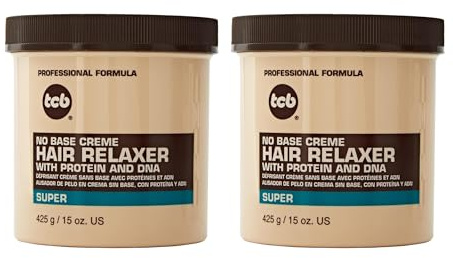 No Base Creme - Hair Relaxer - with Protein and DNA Super 15.oz (Pack of 2) - Professional Formula - Hair Care