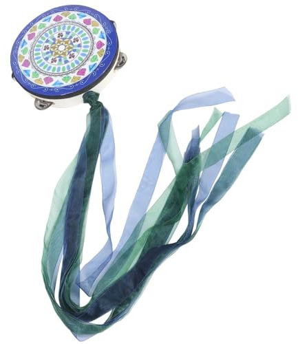 Tamburin-Trommel, Handtrommel, Tamburin mit Bandtamburinen