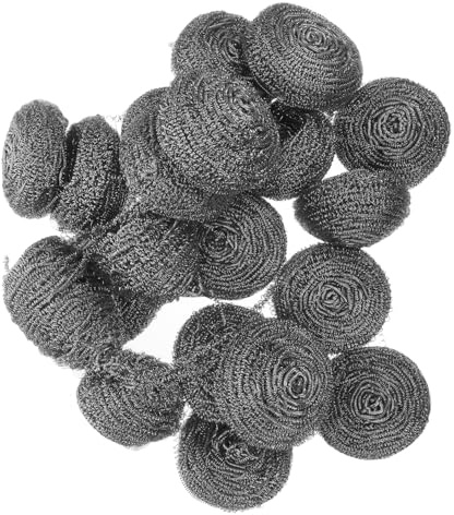STOBAZA 20piezas Fregador De Acero Inoxidable Para Platos Ollas De Cocina y Utensilios Resistente Oxidación Para Limpiar Estropajos De Acero Inoxidable Cocina