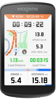 Magene C706 Smart GPS Bike Computer – 3.3 Color Touchscreen with Map Navigation, Voice Guidance, Freeride ClimbPro, Live Segments, Dual-Band GNSS Cycling Computer