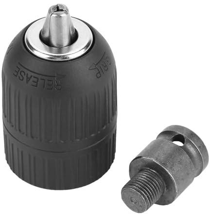 Portabrocas sin llave de 1/2 con adaptador de rosca de 1/2-20UNF, rango de sujeción de 2-13 mm, kit de conversión de llave de impacto