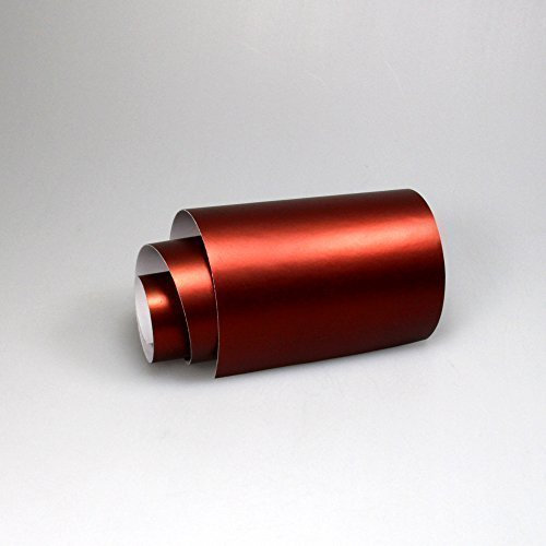 TipTopCarbon 16,45€/m² Chrom Autofolie Matt Ice Rot 10m x 1,52m Auto Folie BLASENFREI mit Luftkanälen 3D Flex