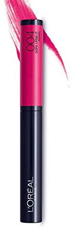L'Oréal Paris Infaillible Lippenstift X3 Matte, 004 Oops I Pink It Again - Puder Lipstick mit ultra-weichem Applikator - farbintensives, mattes Finish & 8h Halt, 1er Pack