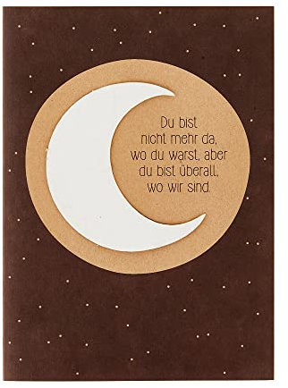 Die Stadtgärtner – Trauerkarte mit Saatpapier I Schlichte Beileidskarte mit Halbmond-Motiv & Spruch I Saatpapier mit Wildblumen-Samen I Trauerkarte mit Umschlag I 10,5 x 14,8 cm (DIN A6)