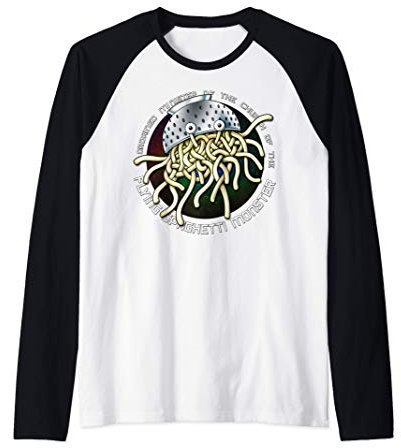 Ordonné Ministre Church of the Flying Spaghetti Monster FSM Manche Raglan