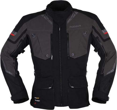 Modeka Panamericana 2 Motorrad Textiljacke, schwarz/grau, 4XL