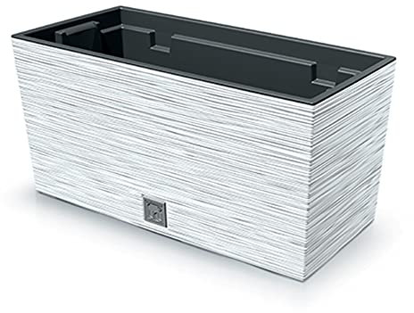 Pot de fleurs avec reserve d´eau 8 L blanc - FURU