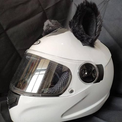 2 Stück Katzenohren für Helm,Motorrad Helm-Ohren Katzenohren Dekoration niedliches Helmzubehör für Fahrradhelm, Ski-Helm, Motorradhelm, Snowboardhelm Lustiges Tier Design Motorradhelm Zubehör
