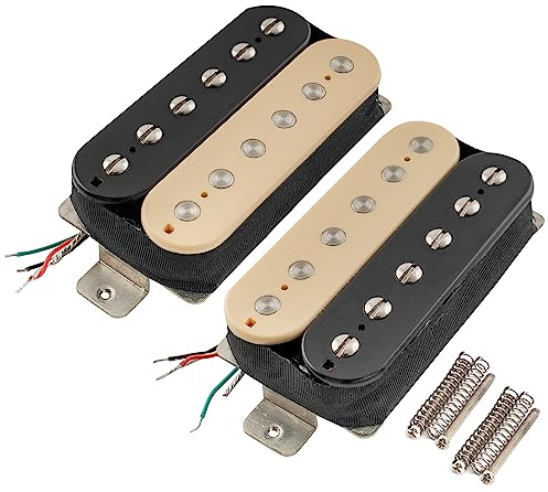 Artec VH-Rock Alnico 5 Ungedeckt Tonabnehmer Pickups Set für E-Gitarre, Zebra
