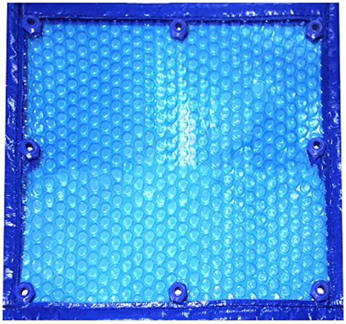 Pool Solarfolie Poolabdeckung Rechteckige Solar-Poolabdeckung Mit Tülle, 400 Μm Dick, Sommer-Winter-Poolheizung, Blasenheizdecken, Staubdicht, Regenfest, Langlebig (Size : 4m x 8m(13ftx26ft))