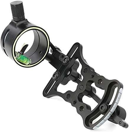 Bogenvisier Aluminiumlegierung Verstellbares Visier für Compound-Bogen Selbstnivellierung Schießen Targeting
