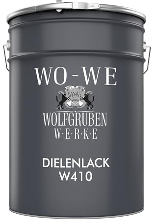 WO-WE Dielenlack Parkettlack Holzlack Treppenlack Lack Holzboden Weiss Seidenglänzend - 5L