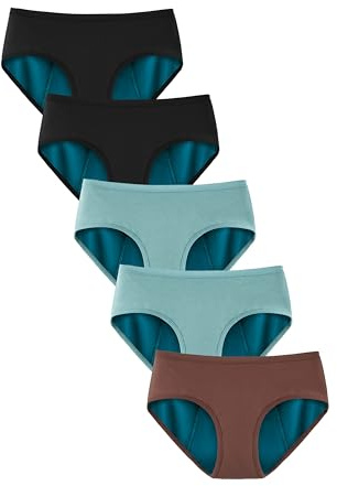 TIICHOO Periodenunterschwäsche Starke Blutung Weich Bequem Hipster Menstruationsunterwäsche
