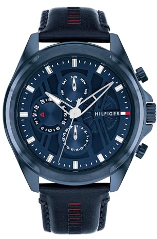 Tommy Hilfiger Multi Zifferblatt Quarz Uhr für Herren mit Edelstahl- oder Lederarmband