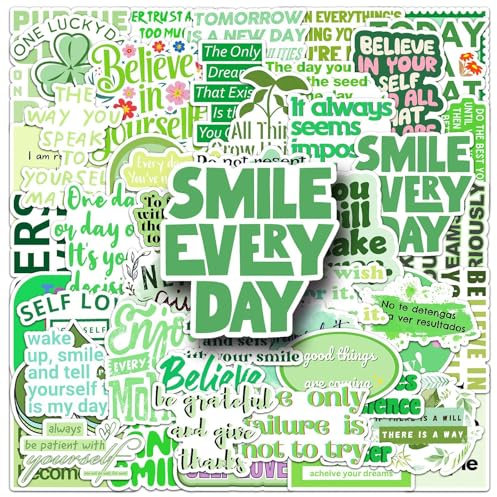 50PCS Stickers for Motivational,Inspirational Words Stickers,Teens Boys and Girls Sticker Pack Vinyl Skateboard Guitar Door Laptop Luggage Car Bike Water Bottle Birthday Party Supplies Stickers