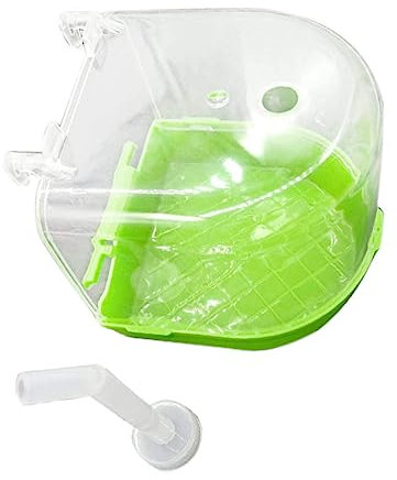 Supvox Papageienzubehör – Vogelbadewanne Außenaufhängung Für Vogelkäfig Aus PVC-Material
