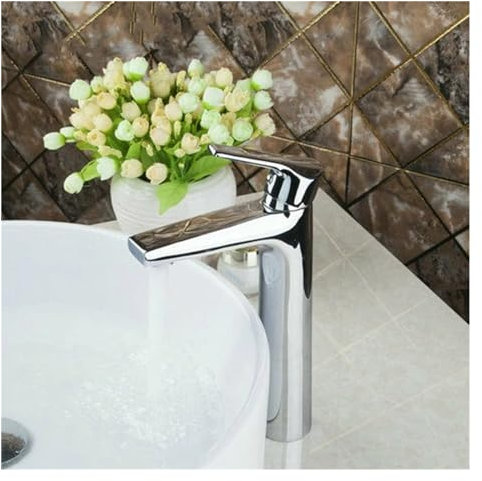 kitchen faucet Tall Brass Bathroom Chrome Plated Basin Sink Vanity Faucet Bathroom Basin Mixer Faucet ，Faucet kitchen taps for sink Household faucets