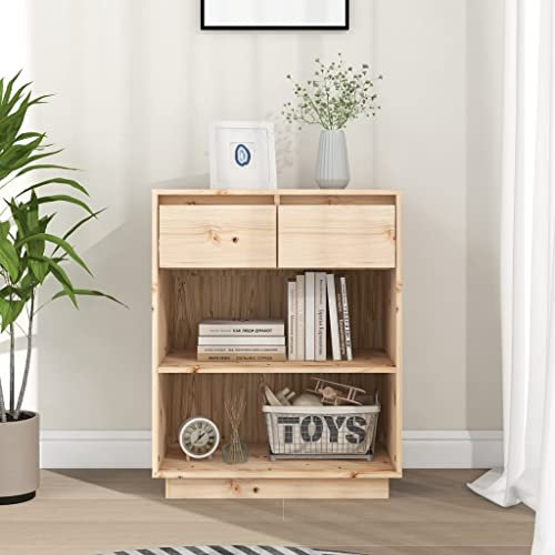 Küchenschrank Beistellschrank Kommode Beistellschrank 60x34x75cm Kiefer massiv Badschrank Sideboard für Wohnzimmer Küche Flur