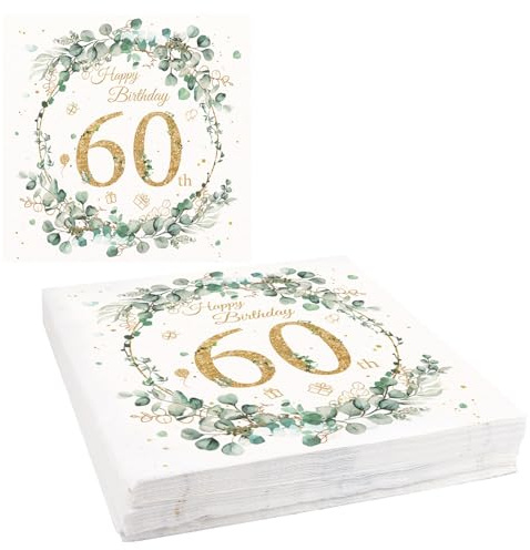 40 st eukalyptus dekorativa pappersservetter
