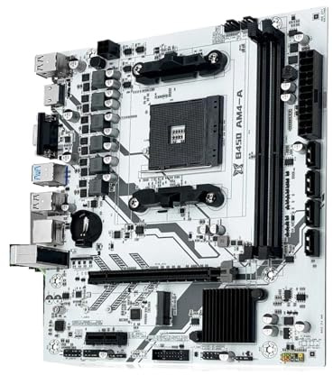 Carte mère B450 Processeur Double Canal DDR4 Mémoire AM4 Carte mère M.2 NVME (Compatible avec Les processeurs Ryzen 5500, 5600 et 5600G)