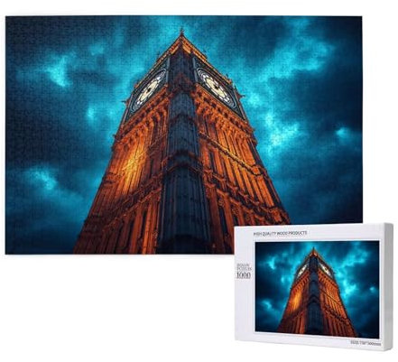 Puzzle 5000 Teile London Klassische Puzzles für Erwachsene Big Ben Anspruchsvolles und Lustig Kreatives Unterhaltungsspiel, Holzpuzzle für Erwachsene Als Feiertage Geschenk fur Frauen 2T-692
