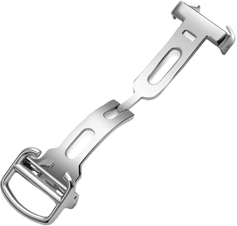 yaponuk Massive Edelstahl-Uhrenschnalle Für Cartier Ballon Bleu Und Tank Uhrenketten Zubehör(Silver,16mm)