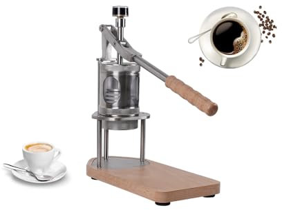 Machine à expresso manuelle avec manomètre | Design portable et amovible pour une infusion parfaite | Idéale pour la maison, le bureau et l'extérieur