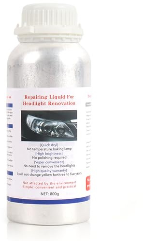 DAYCHOW Nettoyage Phare Polissage, Nettoyage Phare Voiture Opaque, S'applique à Feux de Voiture Oxydation/Jauni/Rayures/Flou(800g), Pratique et sûr
