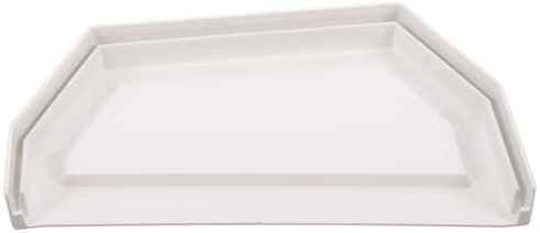WOONEKY Tappo Terminale per Grondaia in PVC Accessorio Pluviale Doppio Lato per Scarico Acqua Interno Resistente e Facile da Installare Copertura Fine Grondaia Anti-ostruzione