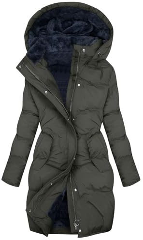 Doudoune Femme Hiver Manteau Manteaux Parka Veste Long Chic Longue Chaud Mi Blouson Chaude Duvet Noir Blousons d'hiver Imperméable Grande Taille Polairegrau,XXL