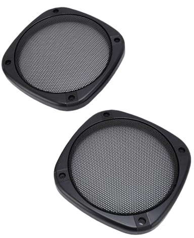 RiToEasysports 2 Grilles de Haut-parleurs en Maille Métallique avec Vis de Montage 137 Mm pour Haut-parleurs de Voiture, Cinéma Maison, Marine, Automobile, ABS et Fer