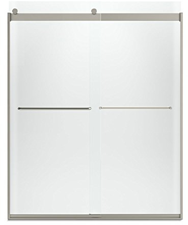 KOHLER K-706015-D3-MX Levity Bypass Shower Door with Towel Bar and 1/4-Inch Frosted Glass in Matte Nickel